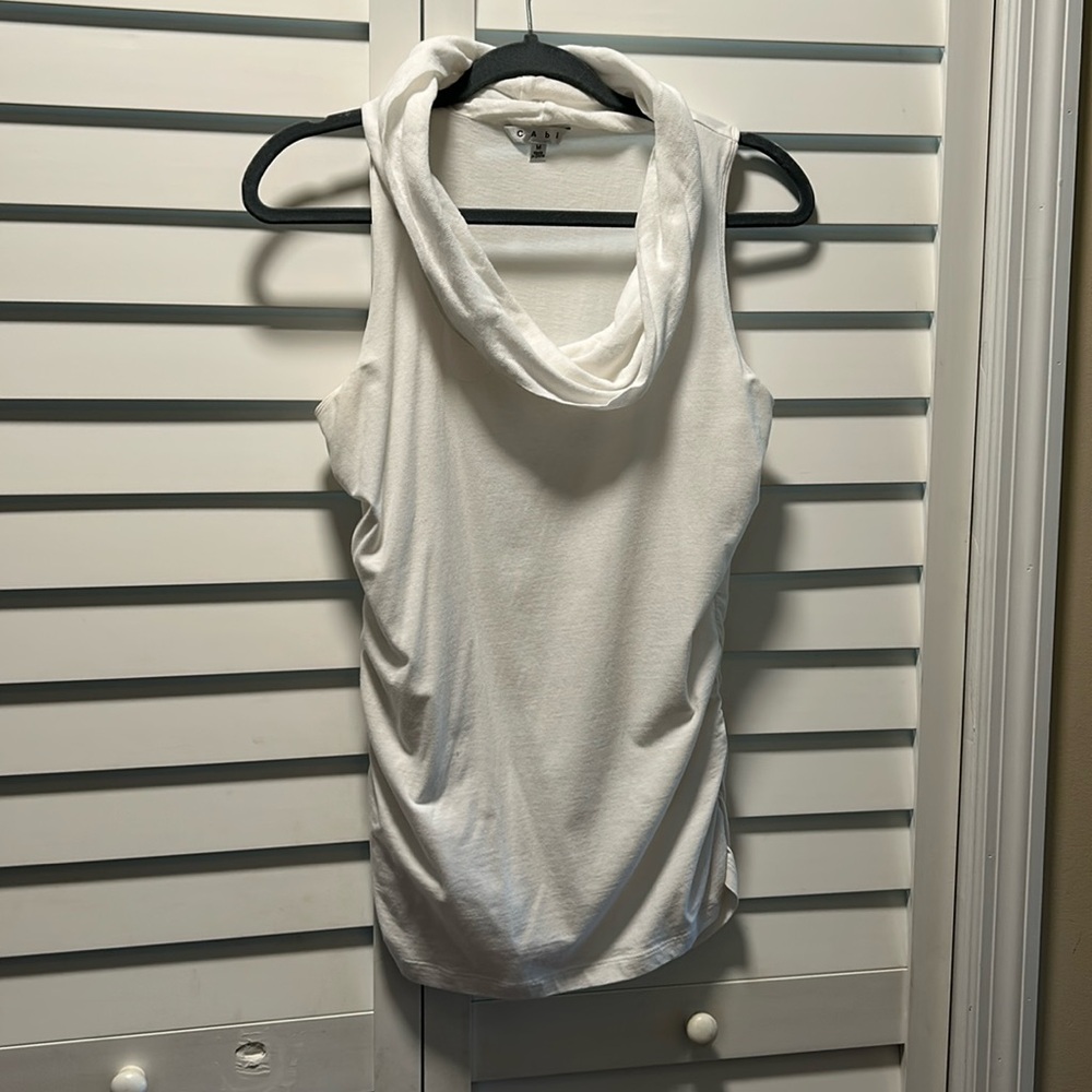 Cabi sleeveless cowl neck tee tank 
Easy to dress up or stay casual